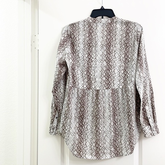 Apt. 9 reptile print long sleeve button down top - Picture 2 of 5
